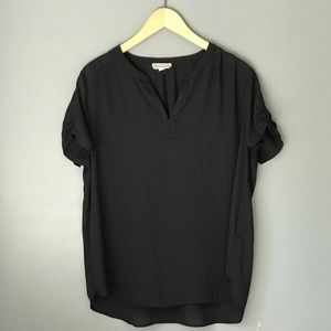 Plieone Black short sleeve top